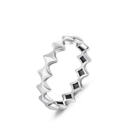 Sterling Silver Vintage Lock Eternity Ring