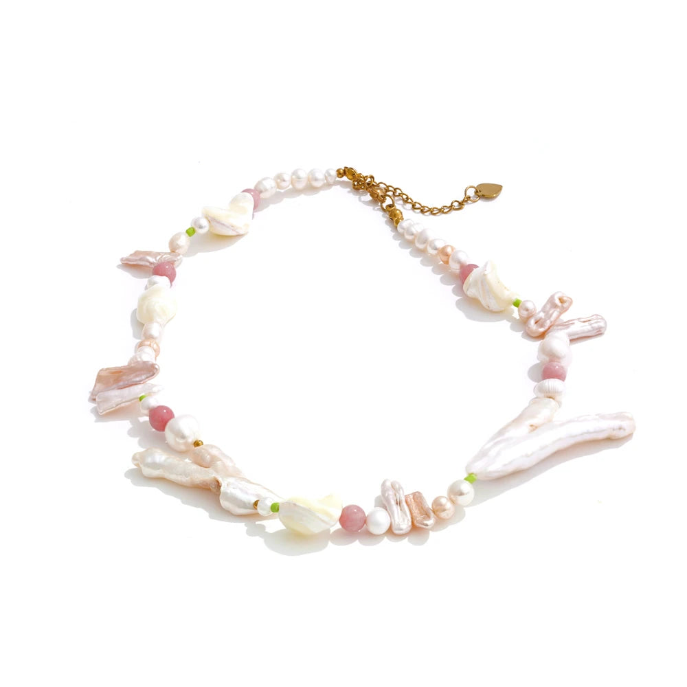 Freshwater pearl in necklace photographed as luxury gift jewelry piece