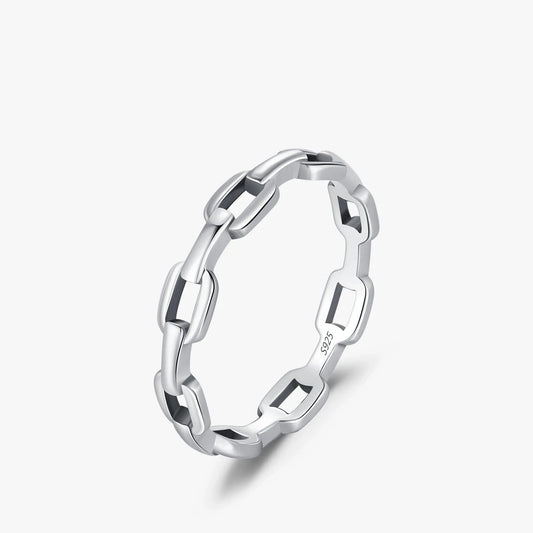 Sterling Silver Vintage Lock Eternity Ring