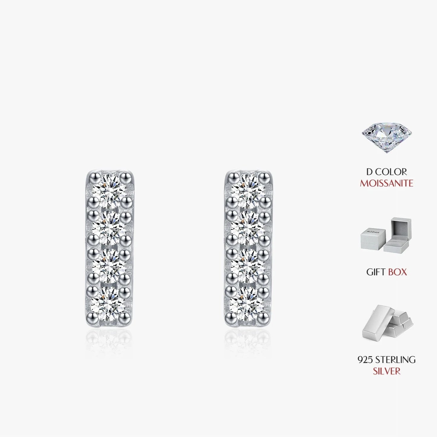 Minimalist Moissanite Stud Earrings