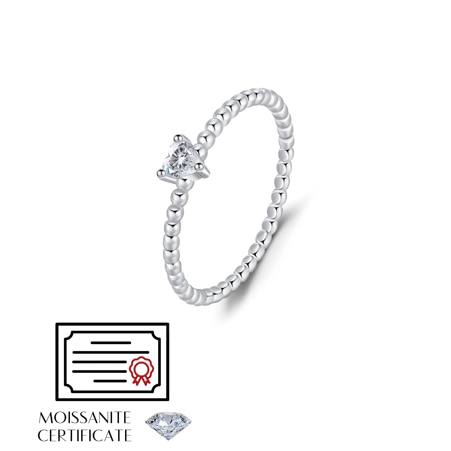 Women rings engagement showcasing a glowing heart stone