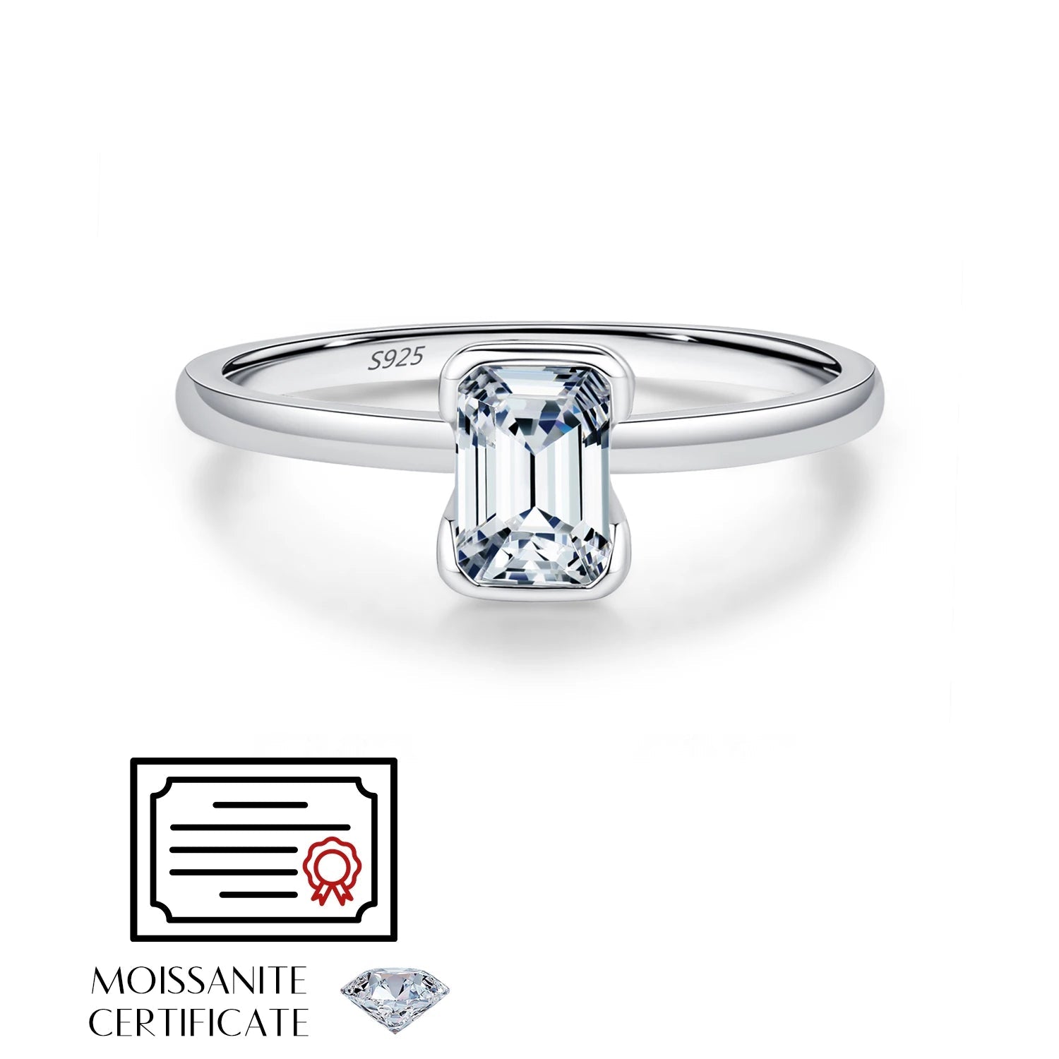 Timeless rings wedding rings with emerald cut brilliance