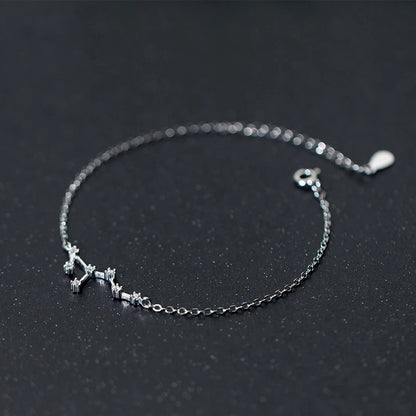 Sterling Silver Constellation Zodiac Bracelet