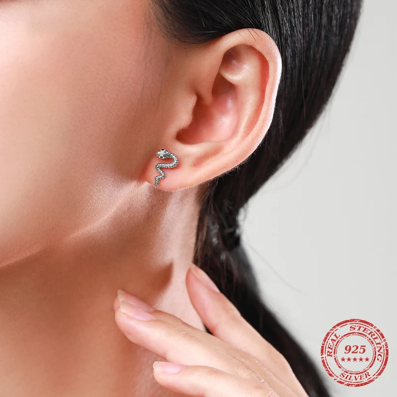 Stud earrings for women crafted in 925 sterling silver silver color