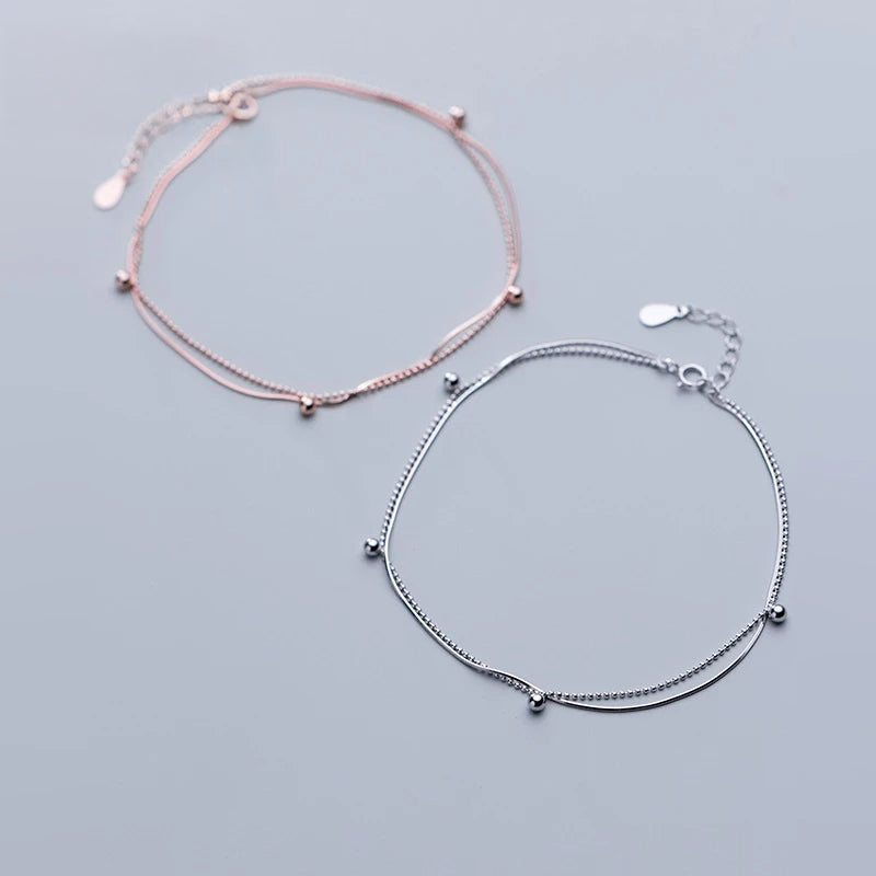 Close view of chain bracelet crafted in bright 925 sterling silver